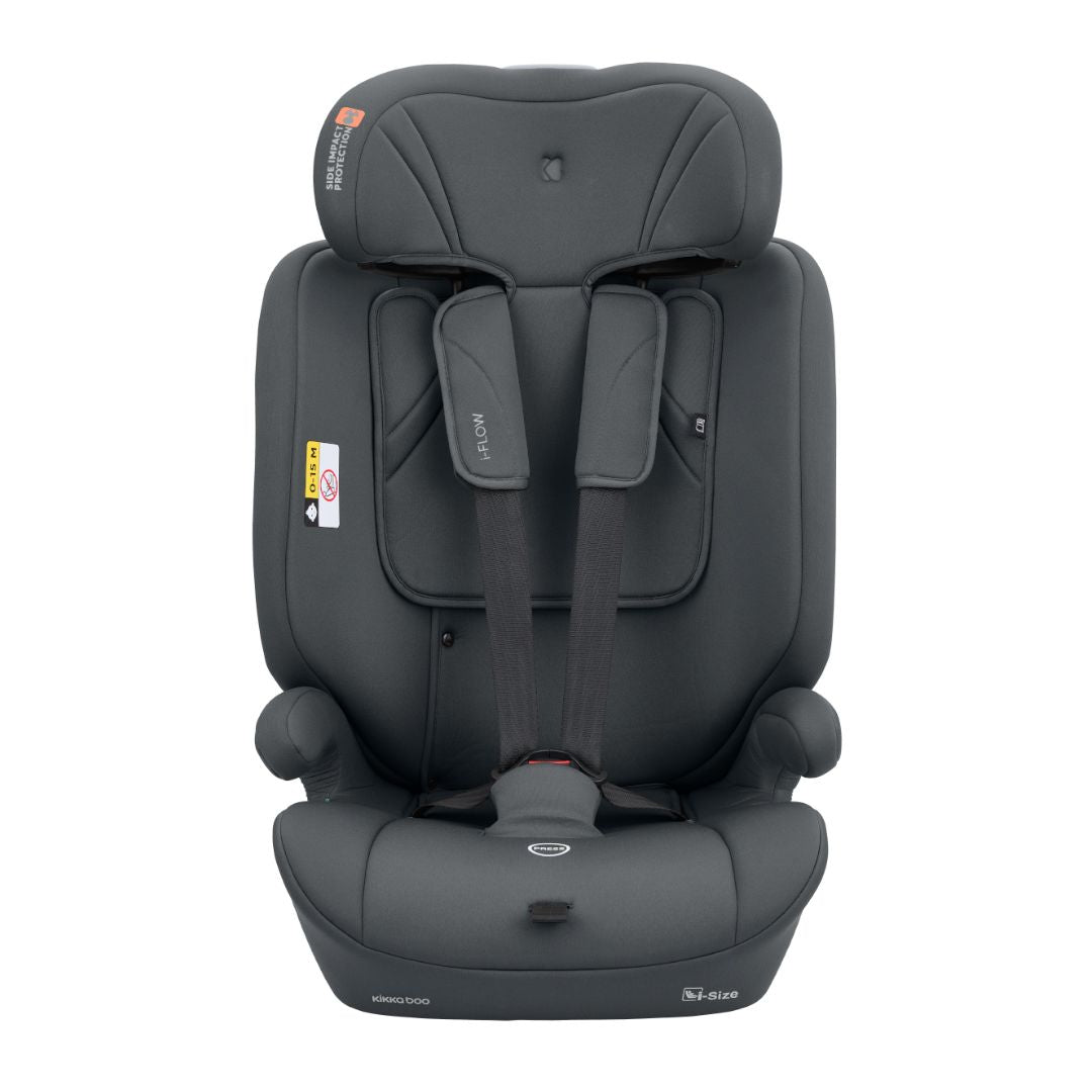 KikkaBoo® Otroški avtosedež i-Flow i-SIZE (76-150 cm) Grey