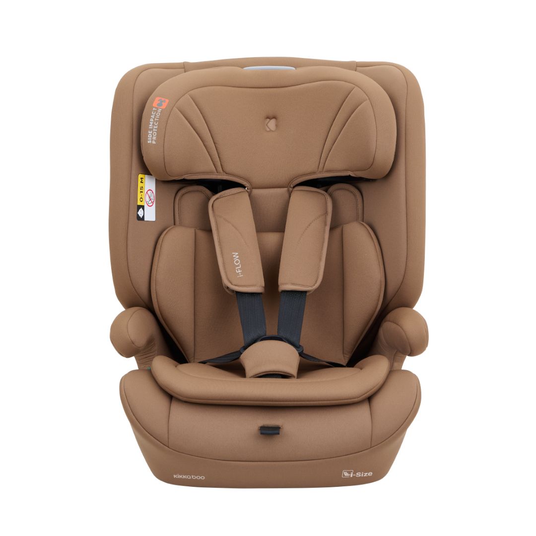KikkaBoo® Otroški avtosedež i-Flow i-SIZE (76-150 cm) Mocha