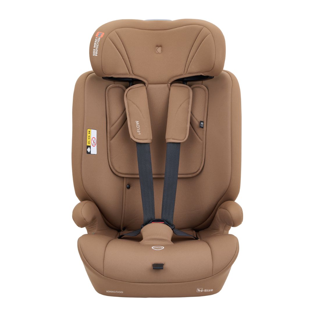 KikkaBoo® Otroški avtosedež i-Flow i-SIZE (76-150 cm) Mocha