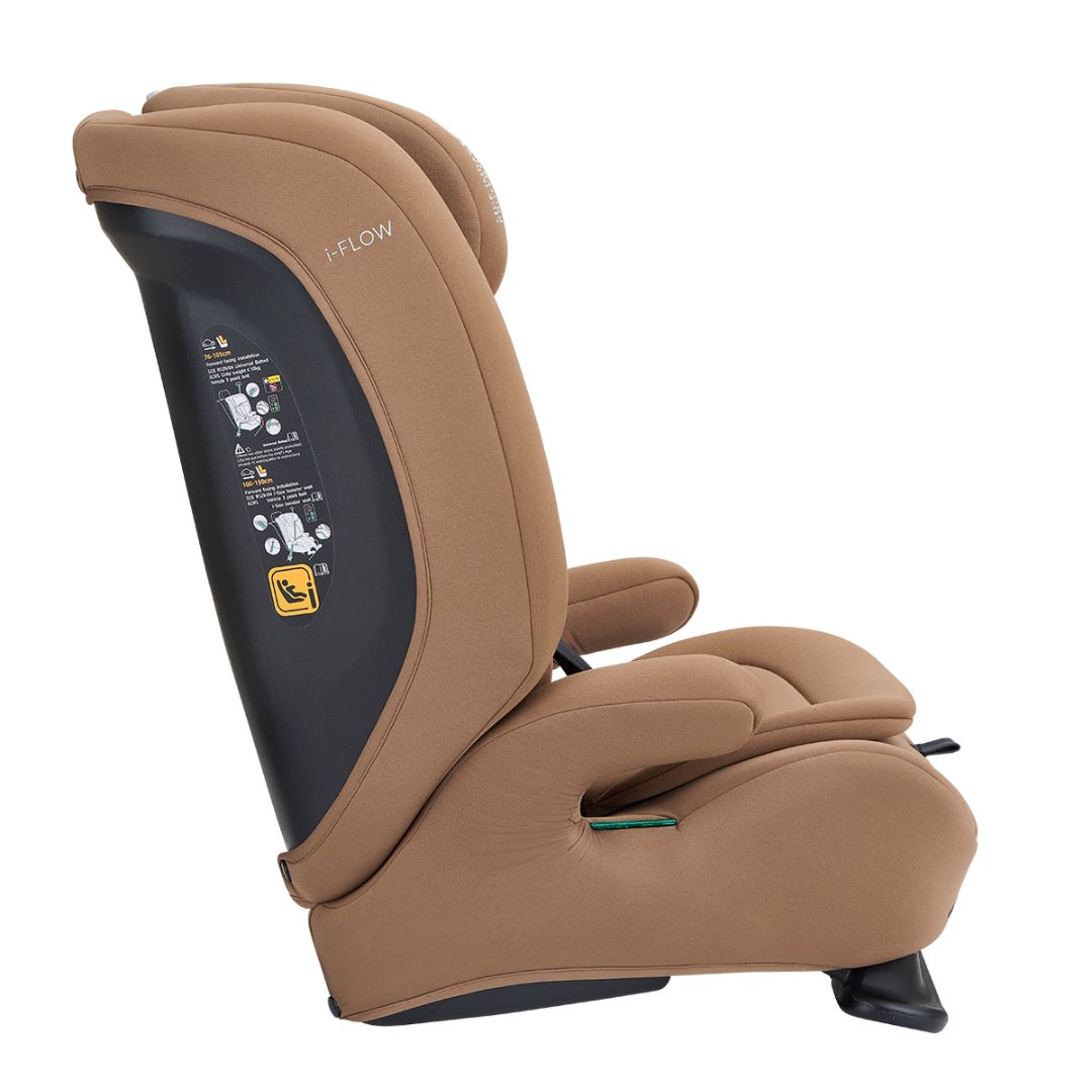 KikkaBoo® Otroški avtosedež i-Flow i-SIZE (76-150 cm) Mocha
