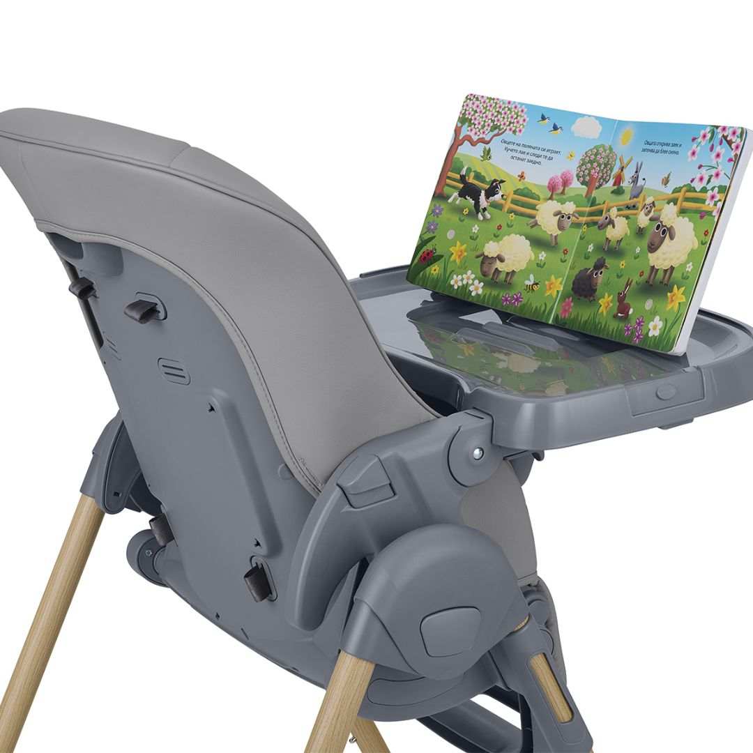 KikkaBoo® Otroški stol za hranjenje Olive 2 Grey KikkaBoo