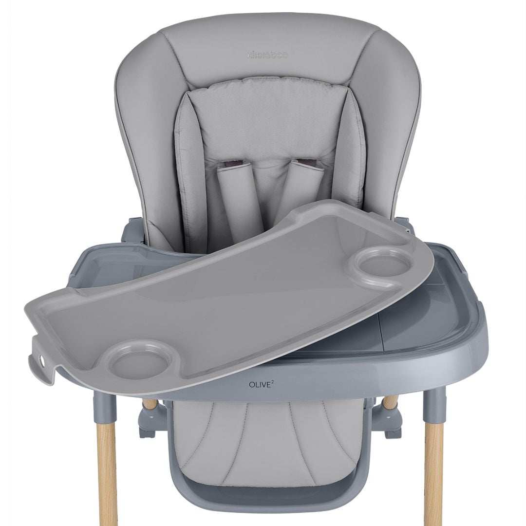 KikkaBoo® Otroški stol za hranjenje Olive 2 Grey KikkaBoo