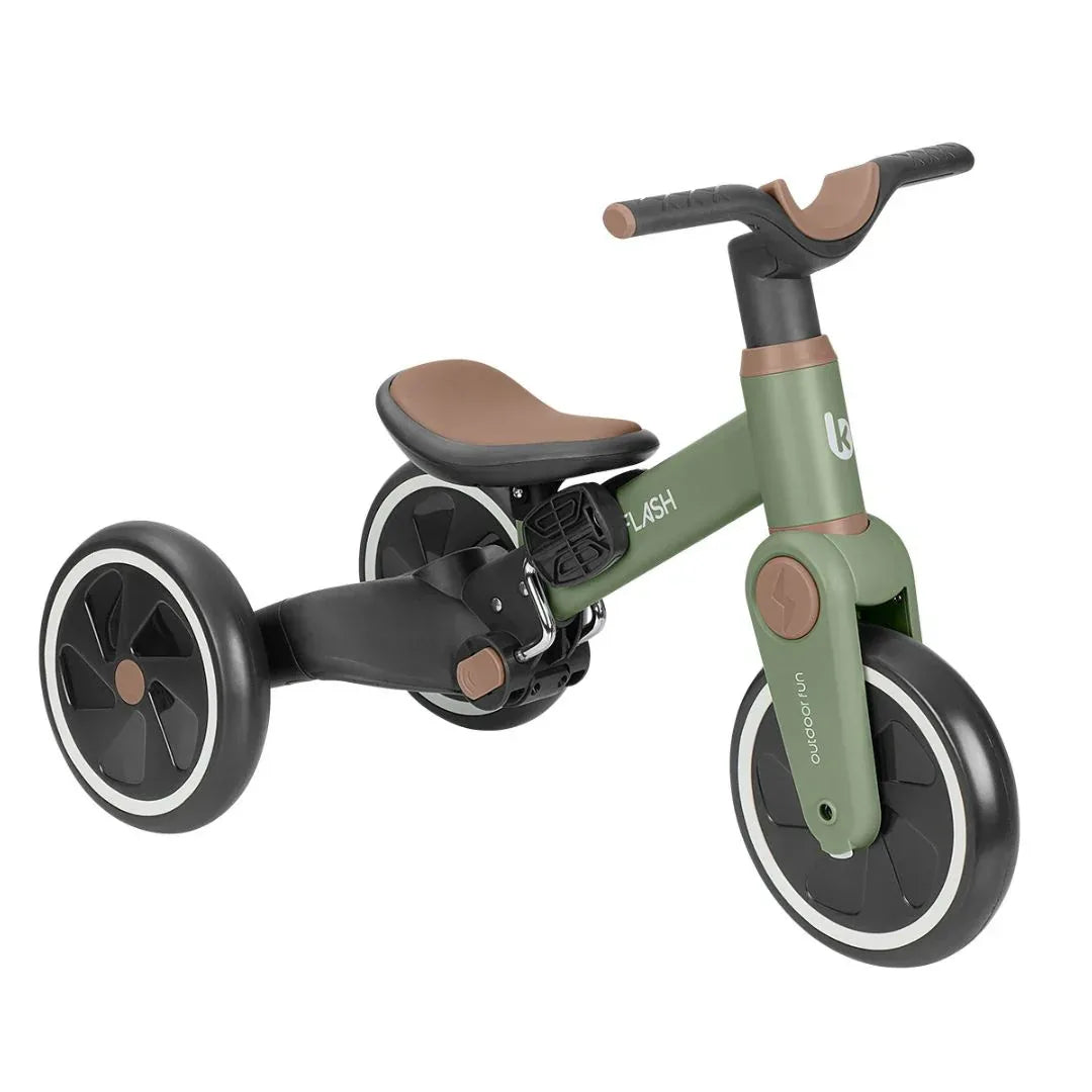 KikkaBoo® Otroški tricikel 5v1 Flash Army Green + GRATIS čelada Grey KikkaBoo