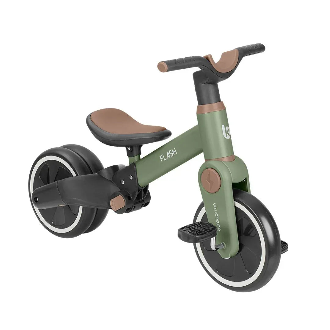 KikkaBoo® Otroški tricikel 5v1 Flash Army Green + GRATIS čelada Grey KikkaBoo