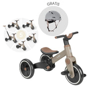 KikkaBoo® Otroški tricikel 5v1 Flash Beige + GRATIS čelada Grey KikkaBoo