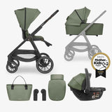  KikkaBoo® Dječja kolica s košarom 3u1 Modena Army Green