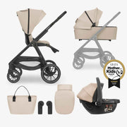 KikkaBoo® Otroški voziček s košaro 3v1 Modena Beige