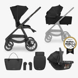  KikkaBoo® Dječja kolica s košarom 3u1 Modena Black