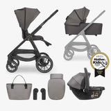  KikkaBoo® Dječja kolica s košarom 3u1 Modena Dark Grey