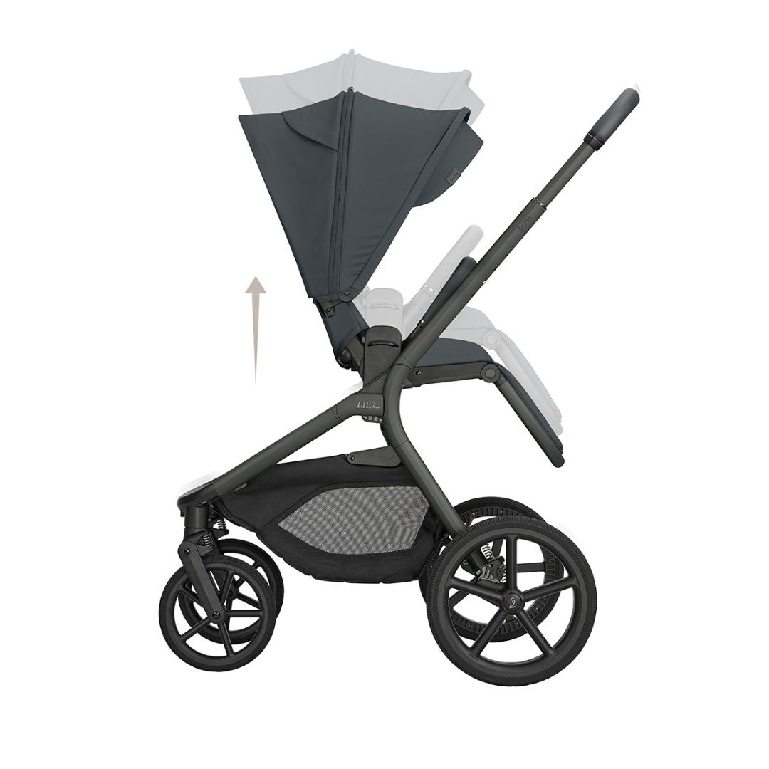 KikkaBoo® Platinum Otroški voziček s košaro 2v1 Goya Graphite KikkaBoo