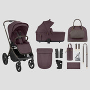 KikkaBoo® Platinum Otroški voziček s košaro 2v1 Goya Merlot KikkaBoo