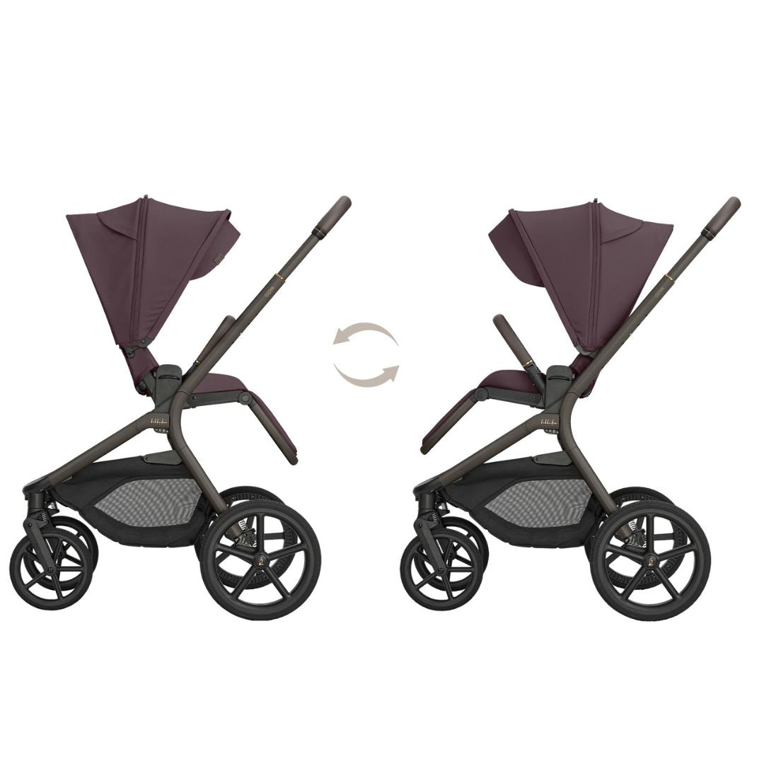 KikkaBoo® Platinum Otroški voziček s košaro 2v1 Goya Merlot KikkaBoo