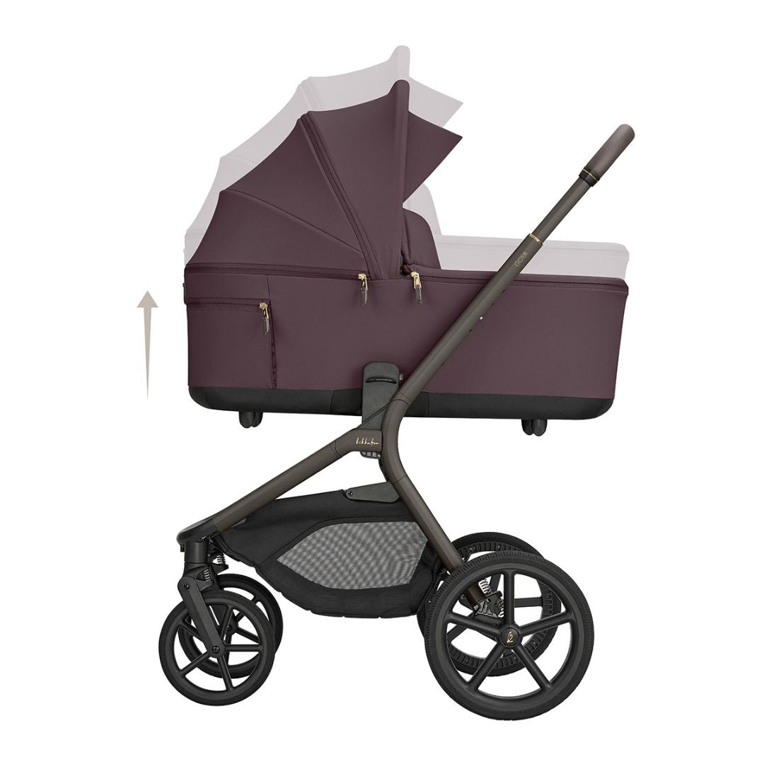 KikkaBoo® Platinum Otroški voziček s košaro 2v1 Goya Merlot KikkaBoo