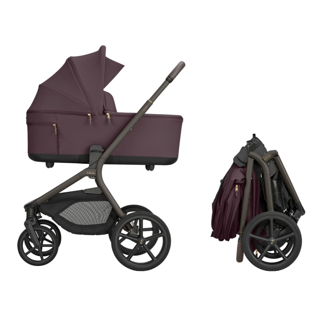 KikkaBoo® Platinum Otroški voziček s košaro 2v1 Goya Merlot KikkaBoo