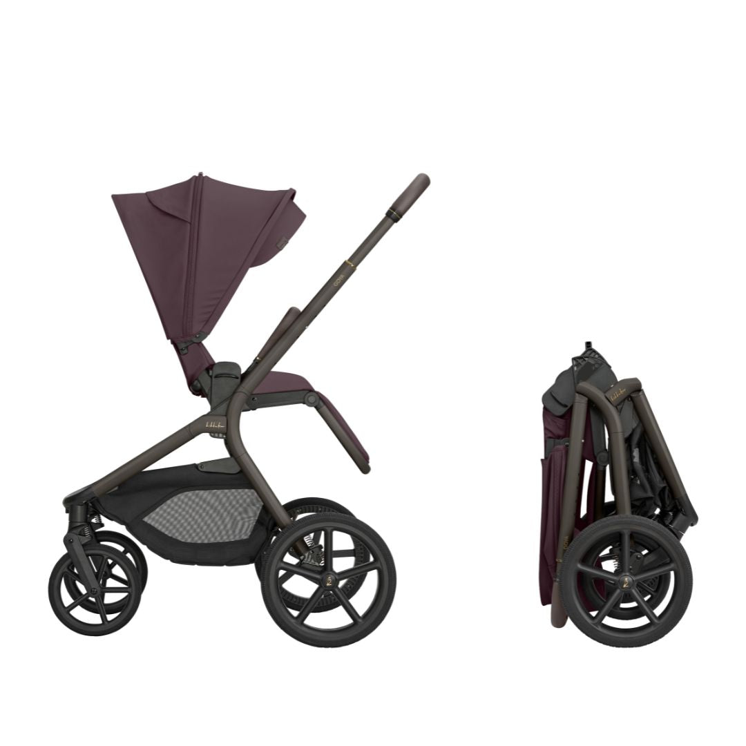 KikkaBoo® Platinum Otroški voziček s košaro 2v1 Goya Merlot KikkaBoo