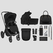 KikkaBoo® Platinum Otroški voziček s košaro 2v1 Goya Noir KikkaBoo