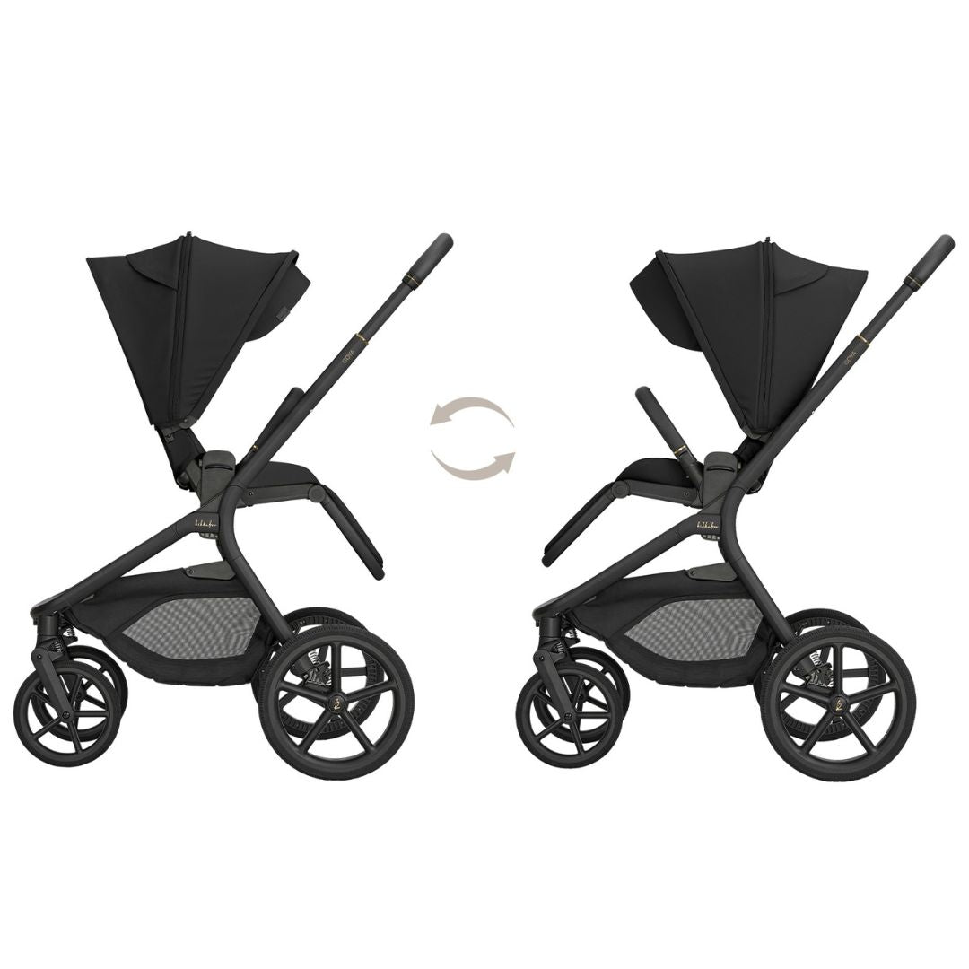 KikkaBoo® Platinum Otroški voziček s košaro 2v1 Goya Noir KikkaBoo