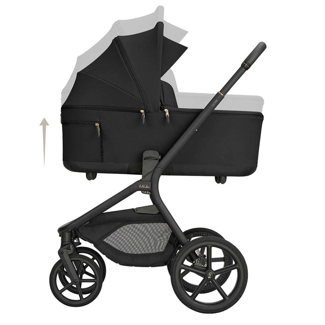 KikkaBoo® Platinum Otroški voziček s košaro 2v1 Goya Noir KikkaBoo