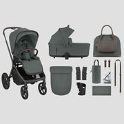 KikkaBoo® Platinum Otroški voziček s košaro 2v1 Goya Olive KikkaBoo