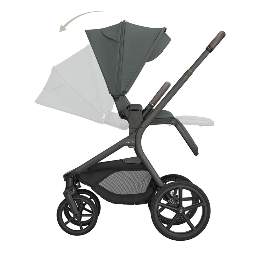 KikkaBoo® Platinum Otroški voziček s košaro 2v1 Goya Olive KikkaBoo