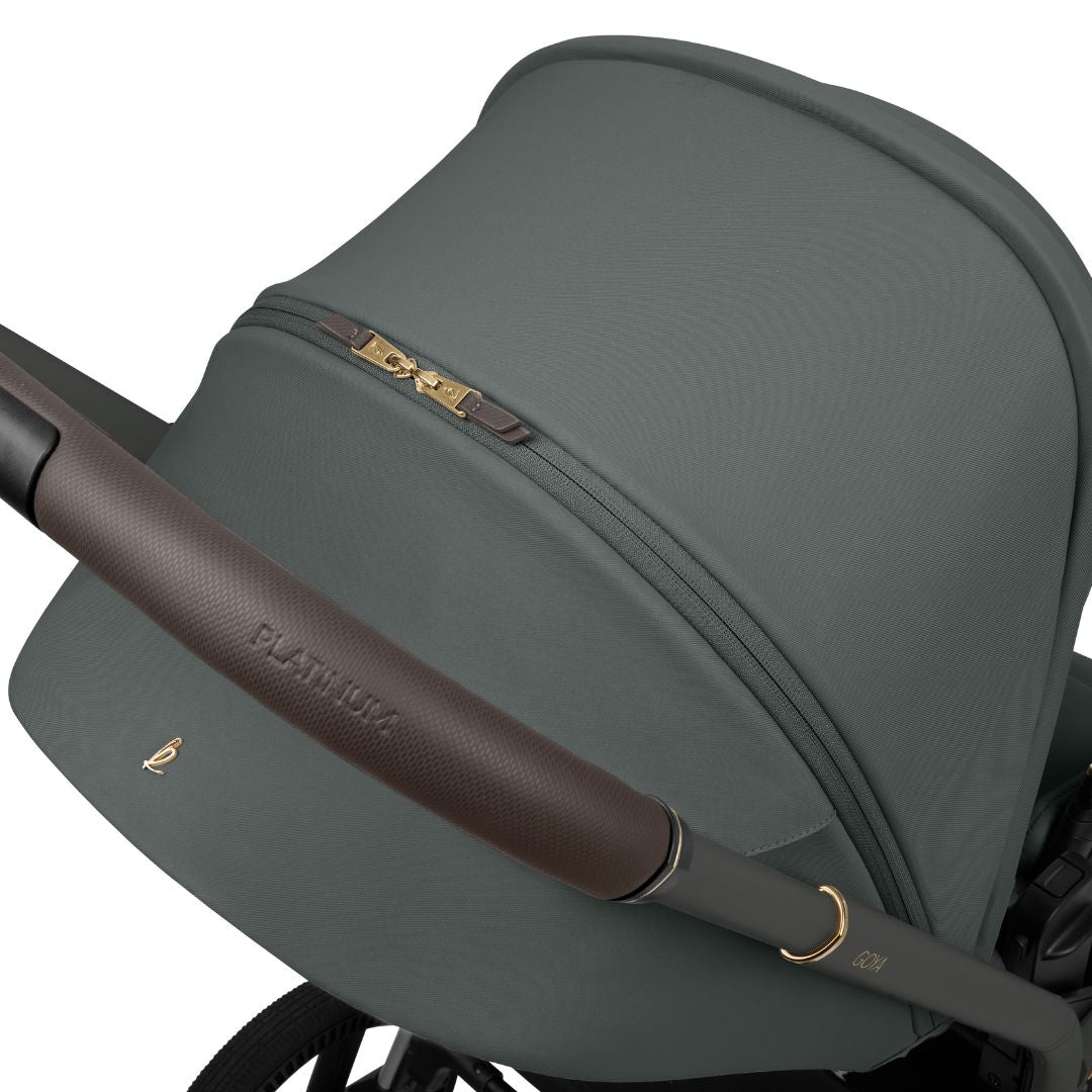 KikkaBoo® Platinum Otroški voziček s košaro 2v1 Goya Olive KikkaBoo