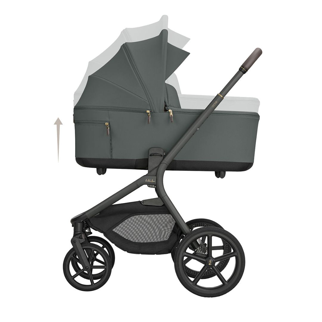 KikkaBoo® Platinum Otroški voziček s košaro 2v1 Goya Olive KikkaBoo