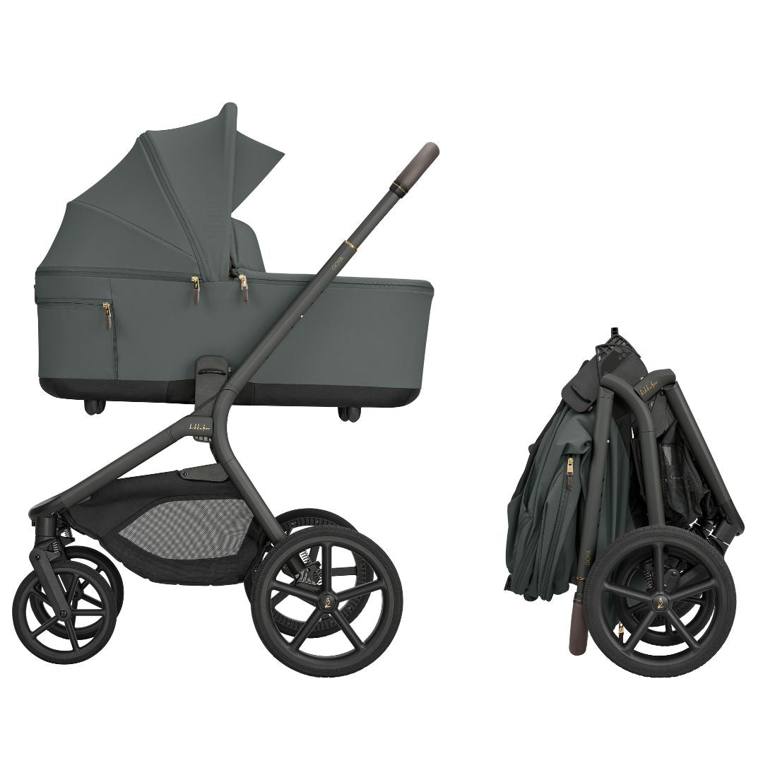 KikkaBoo® Platinum Otroški voziček s košaro 2v1 Goya Olive KikkaBoo