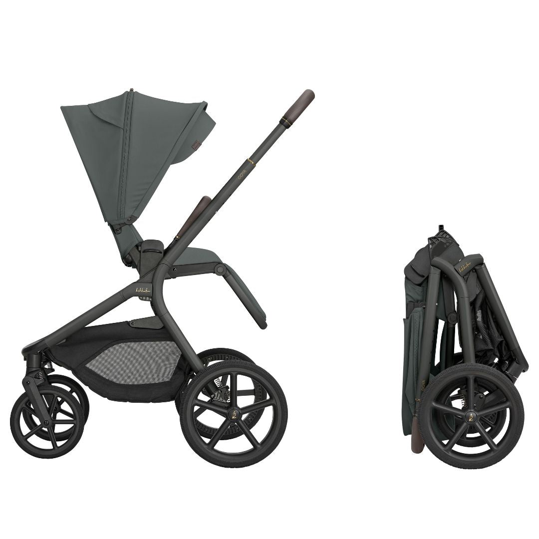 KikkaBoo® Platinum Otroški voziček s košaro 2v1 Goya Olive KikkaBoo