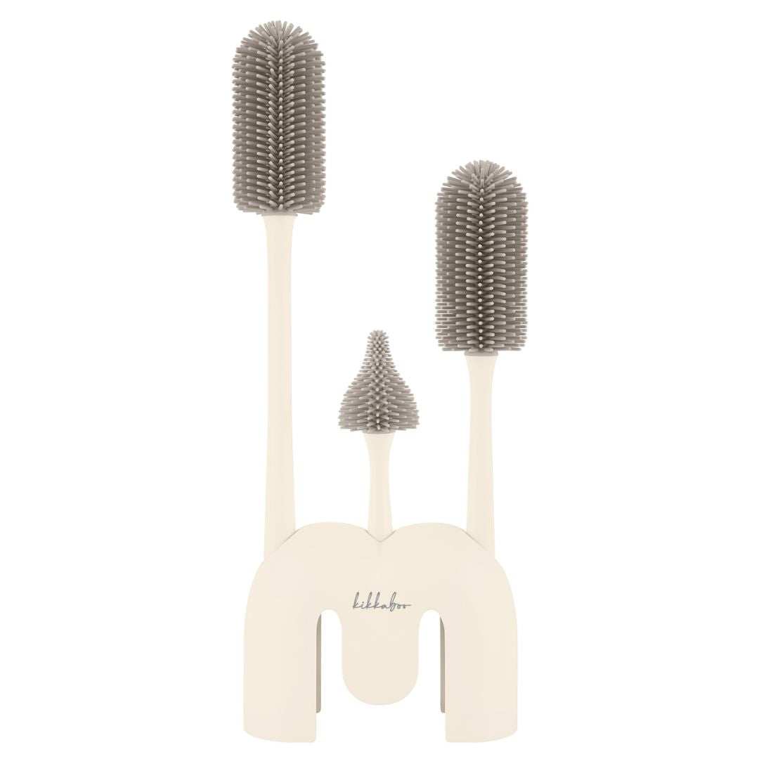 KikkaBoo® Platinum Set silikonskih krtačk za stekleničke Sand KikkaBoo