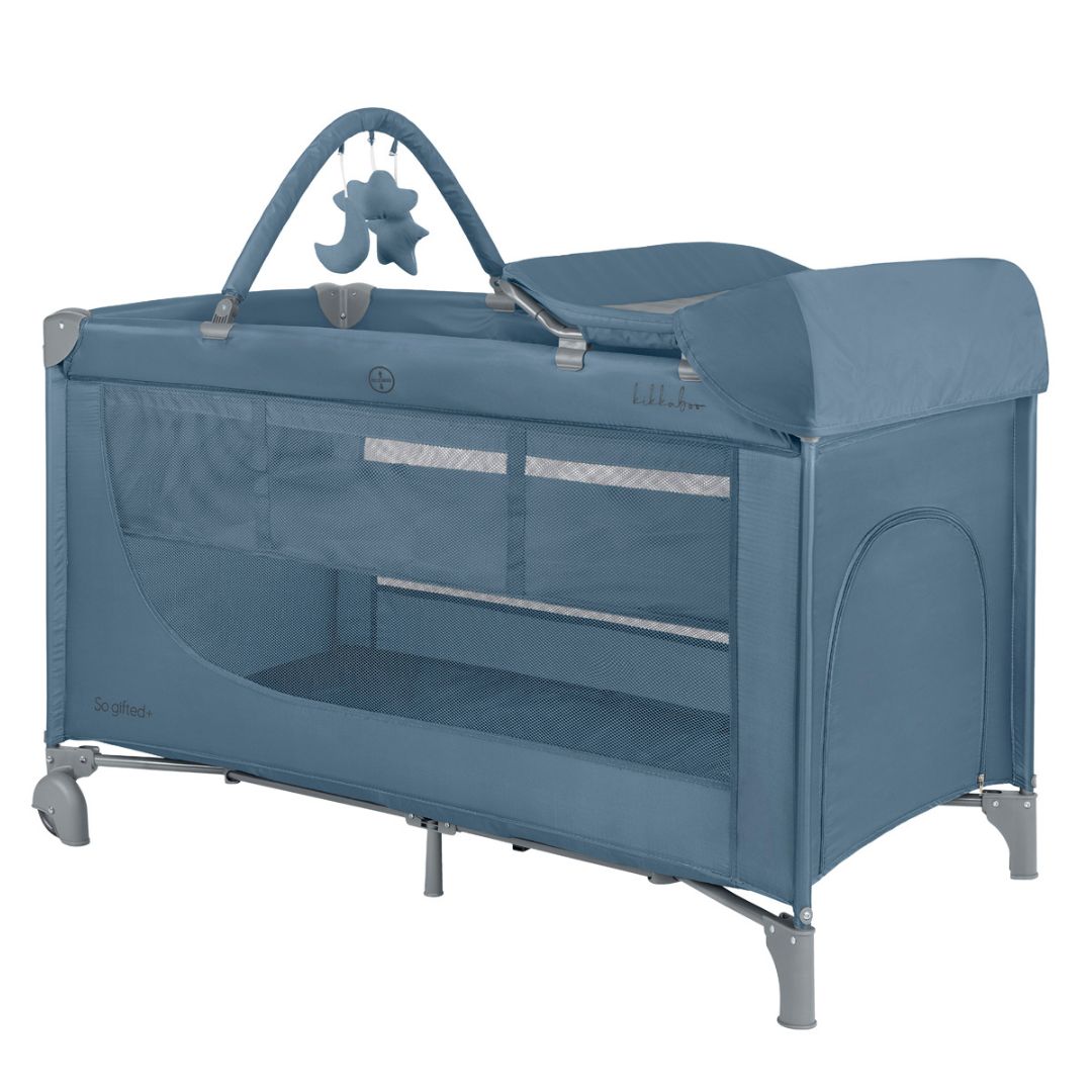 KikkaBoo® Prenosna posteljica 2 levels 125x65 So Gifted PLUS Blue 2026