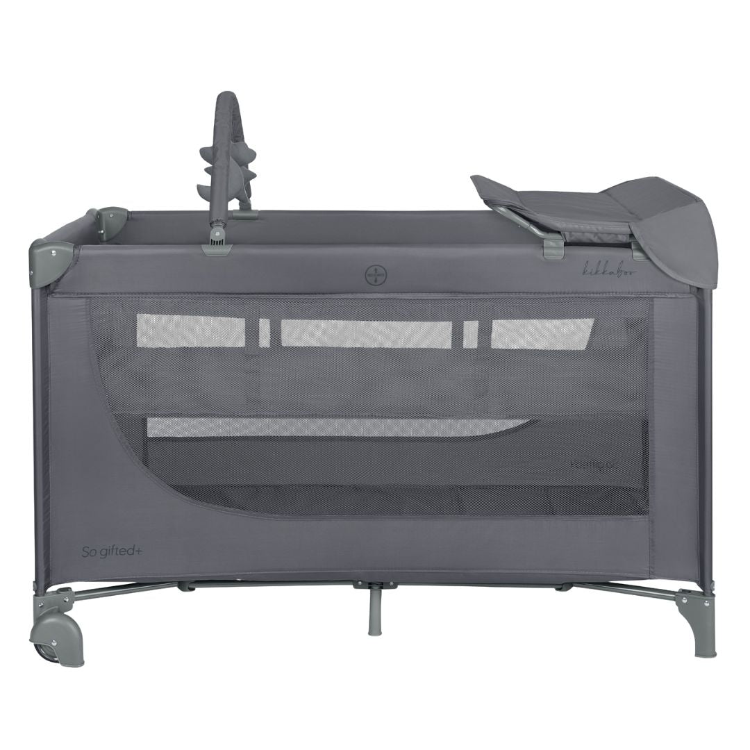 KikkaBoo® Prenosna posteljica 2 levels 125x65 So Gifted PLUS Grey 2026