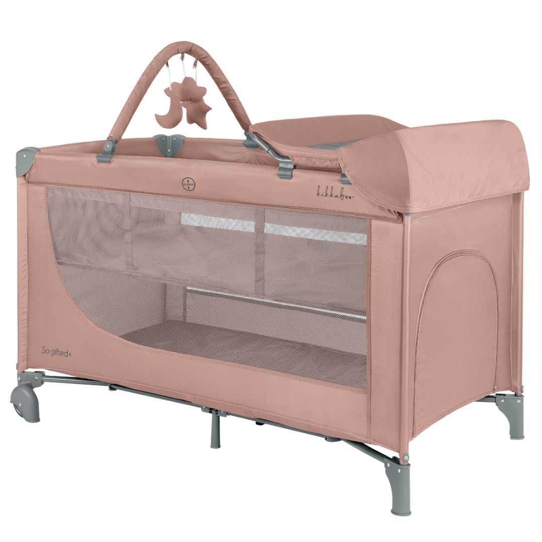 KikkaBoo® Prenosna posteljica 2 levels 125x65 So Gifted PLUS Pink 2026