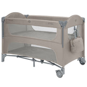 KikkaBoo® Prenosna posteljica 2 levels Milky Way Beige 2026