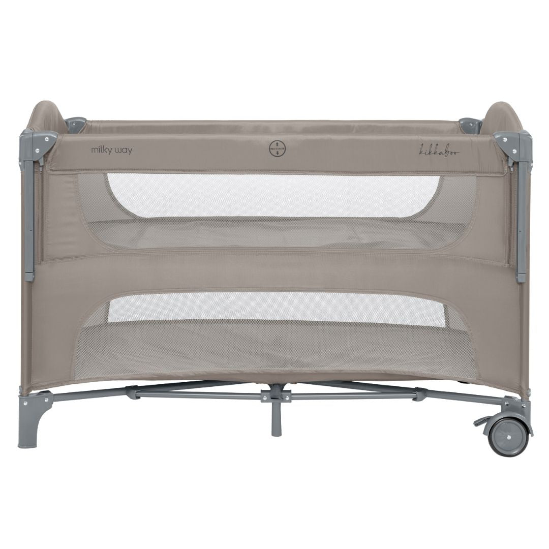 KikkaBoo® Prenosna posteljica 2 levels Milky Way Beige 2026