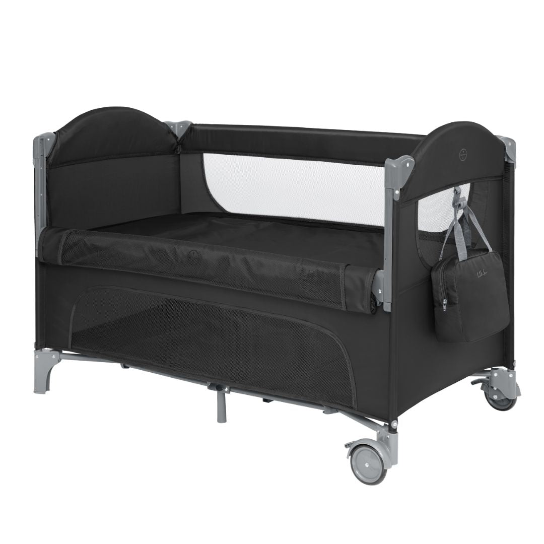 KikkaBoo® Prenosna posteljica 2 levels Milky Way Black 2026