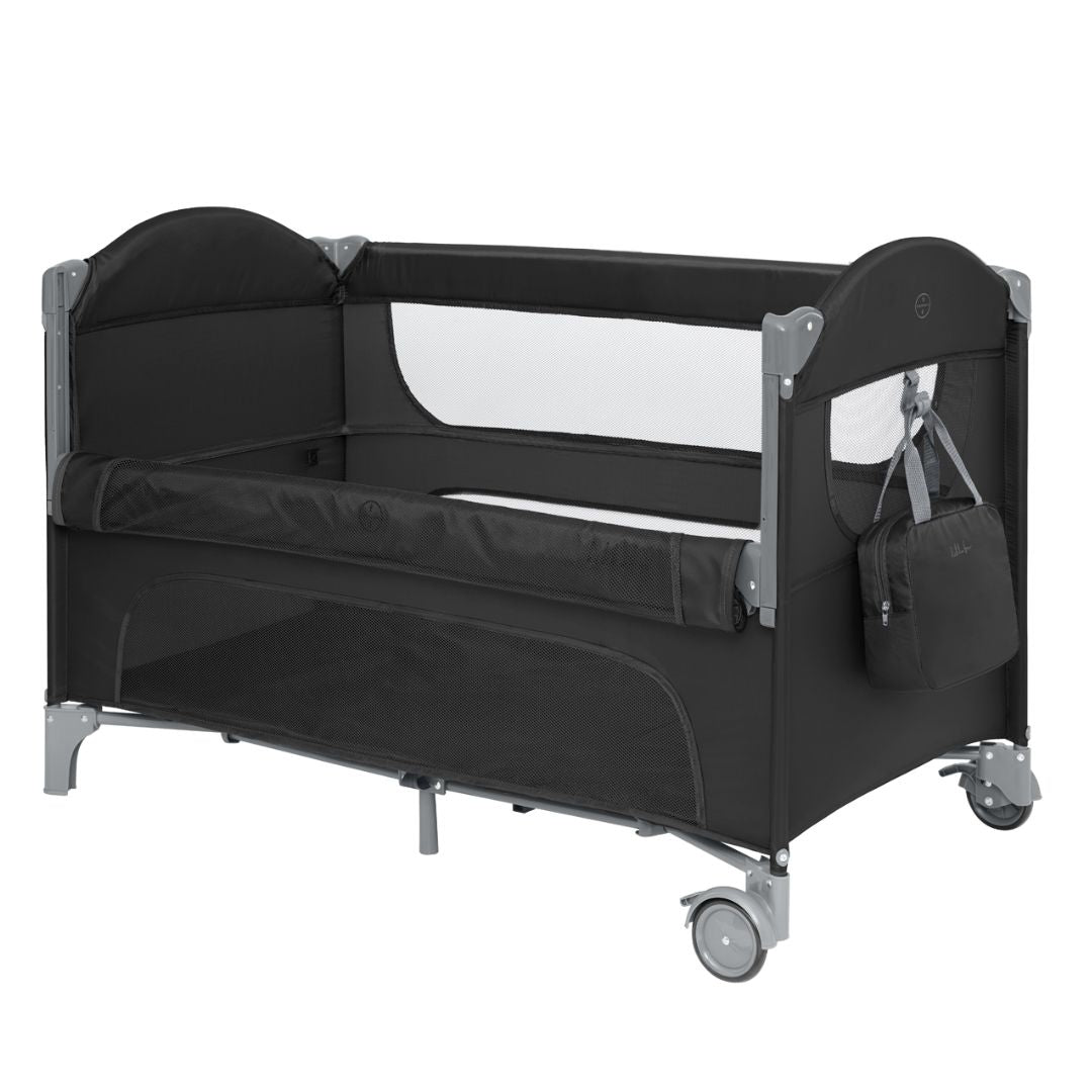 KikkaBoo® Prenosna posteljica 2 levels Milky Way Black 2026