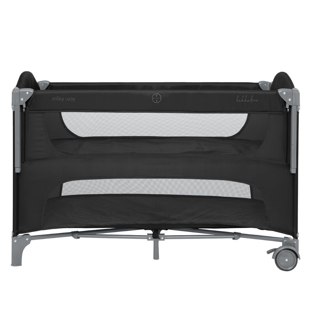 KikkaBoo® Prenosna posteljica 2 levels Milky Way Black 2026