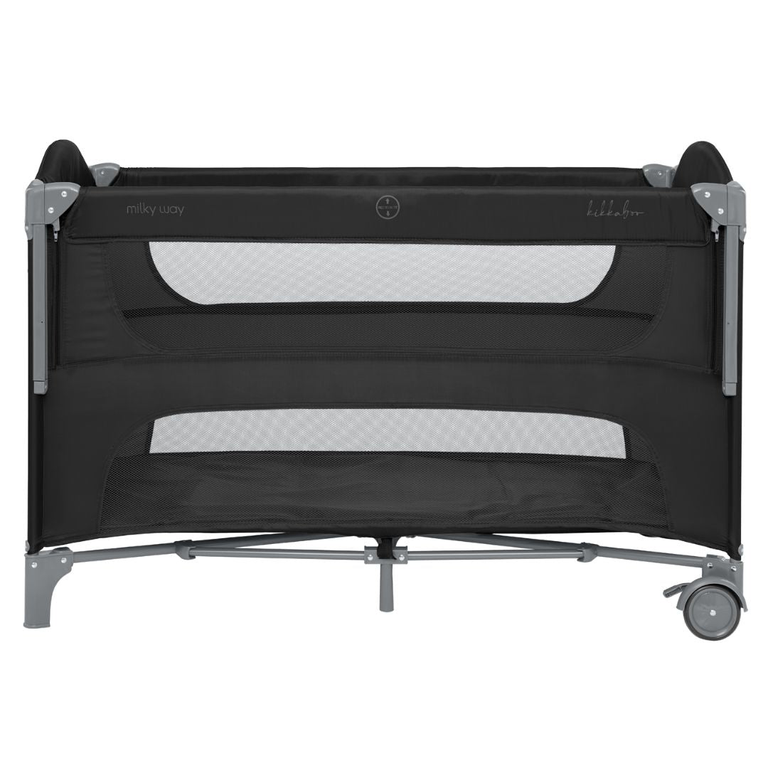 KikkaBoo® Prenosna posteljica 2 levels Milky Way Black 2026