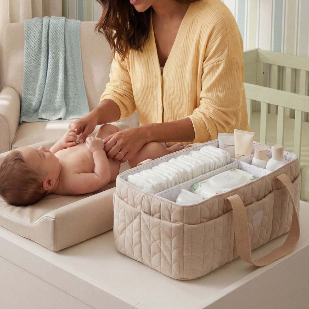 Koala Babycare® Organizator za pleničke Quilted Beige