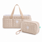 Koala Babycare® Set organizator za pleničke in toaletna torbica Quilted Beige