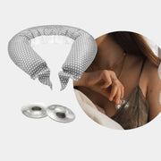 Koala Babycare® Pregnancy set Hug Comfy Grey pillow and Trilaminate Silver Regular cups