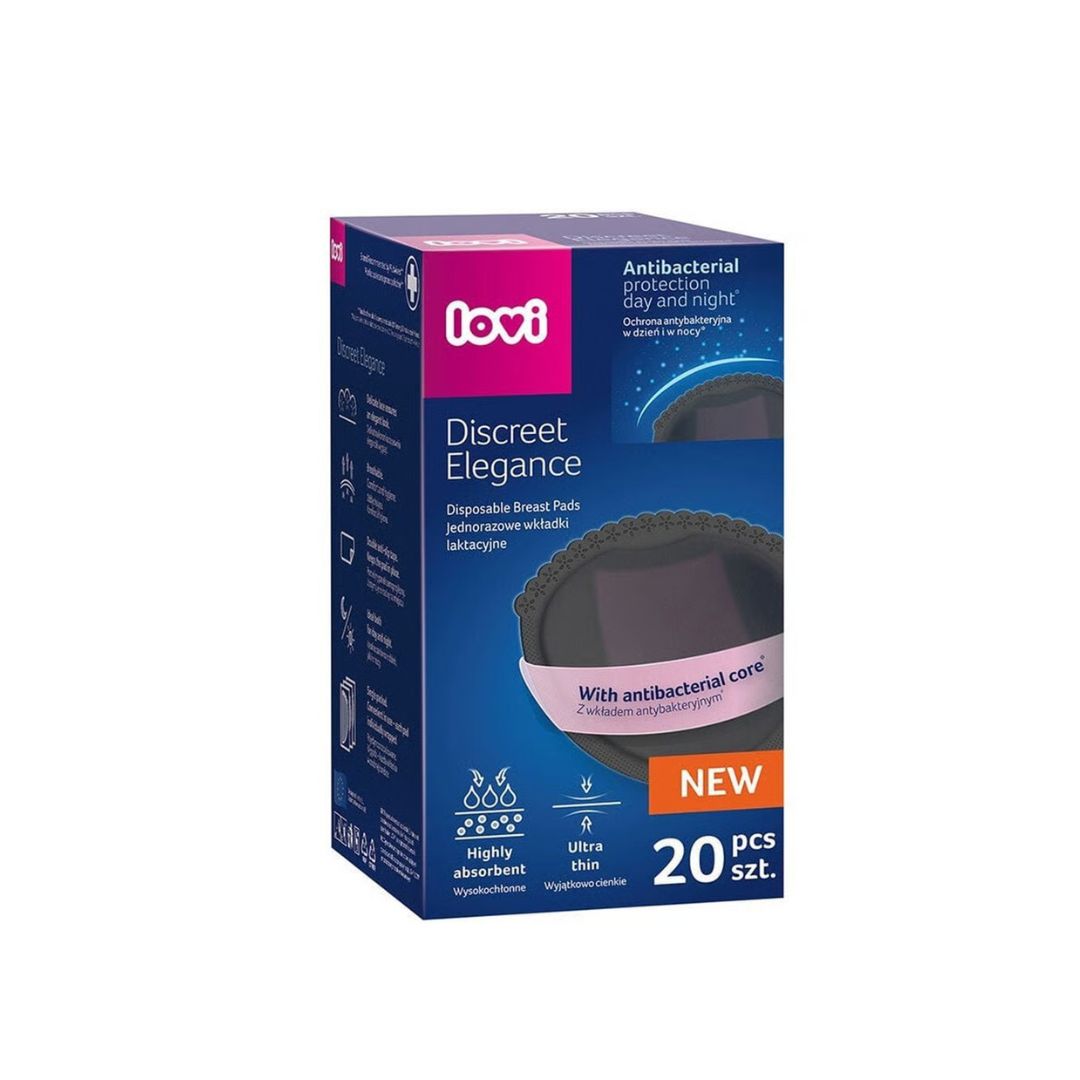 LOVI® Antibakterijske blazinice za dojenje 20 kos Black
