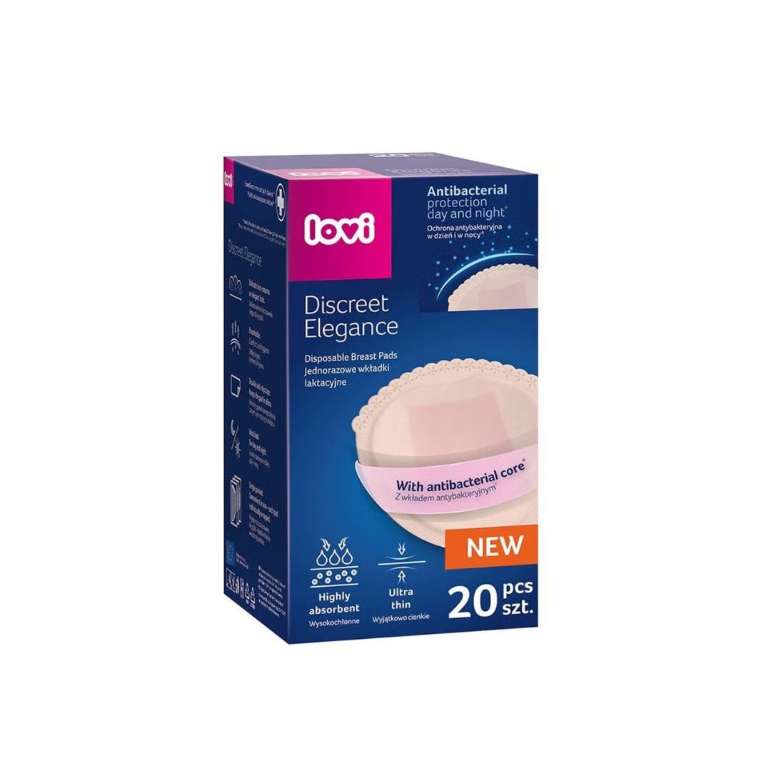 LOVI® Antibakterijske blazinice za dojenje 20 kos Nude