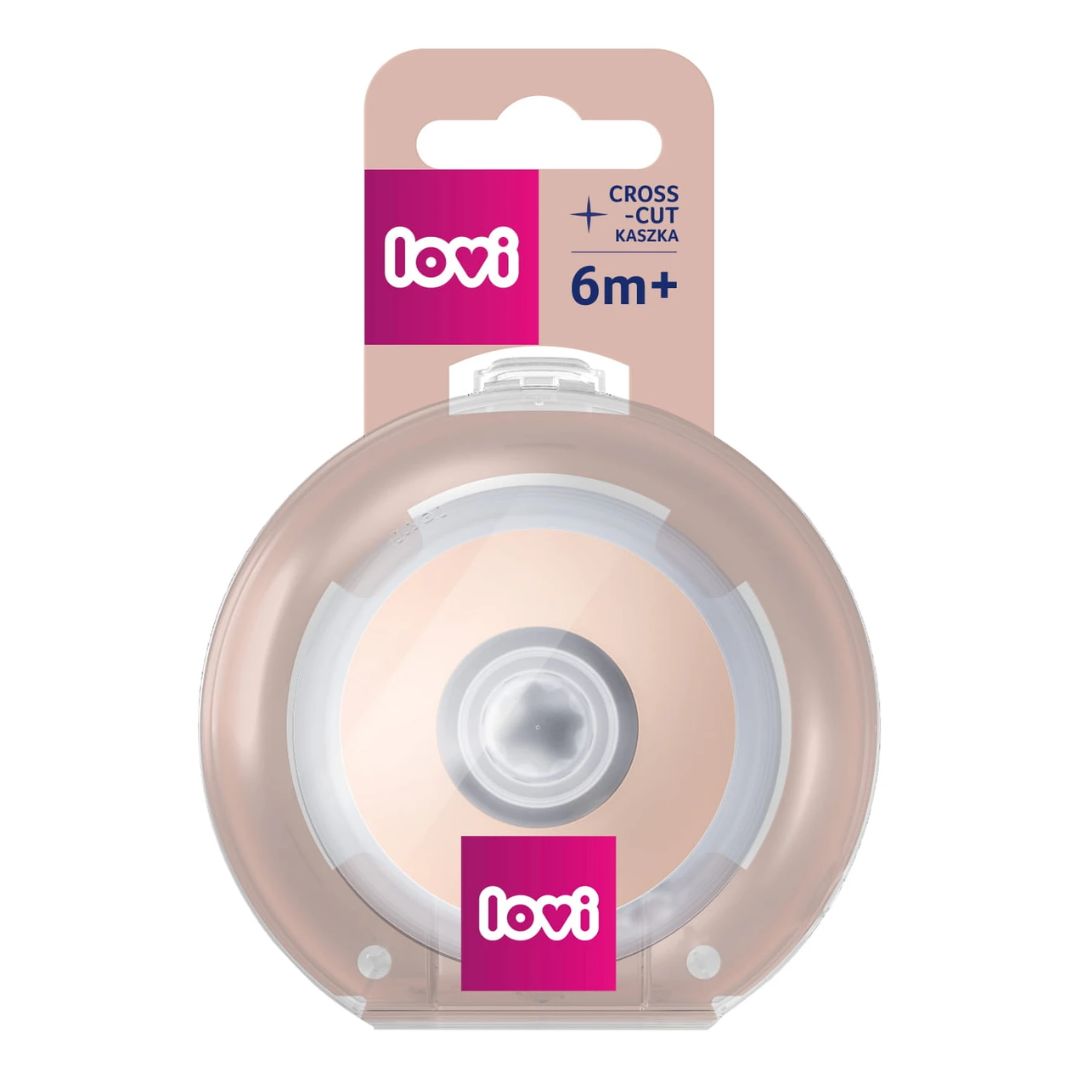 LOVI® Silikonski cucelj za podporo dojenju Mammafeel 6m+ CROSS-OUT