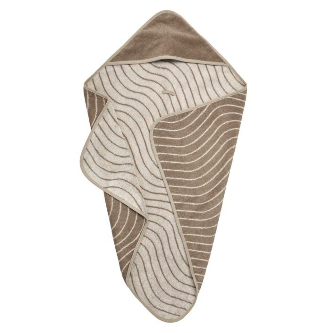Leander® Bombažna brisača s kapuco Woodland Cappuccino 80x80
