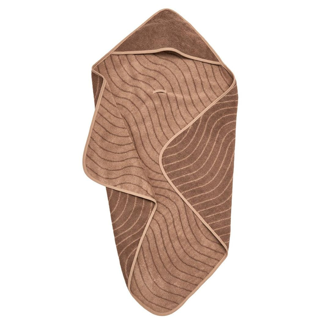Leander® Bombažna brisača s kapuco Woodland Clay 80x80