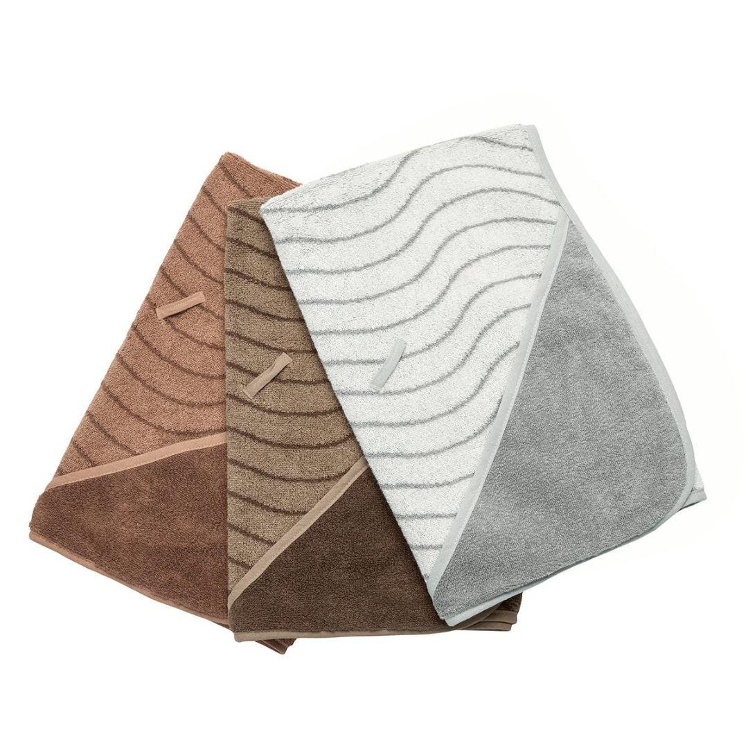 Leander® Bombažna brisača s kapuco Woodland Cool Grey 80x80 Leander