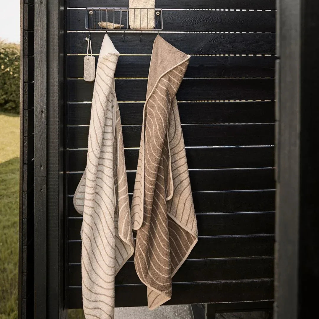 Leander® Bombažna brisača s kapuco Woodland Cool Grey 80x80 Leander