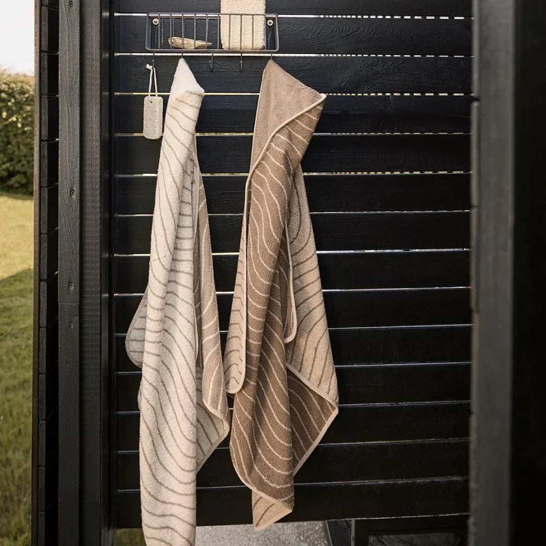 Leander® Bombažna brisača s kapuco Woodland Mocca 80x80 Leander