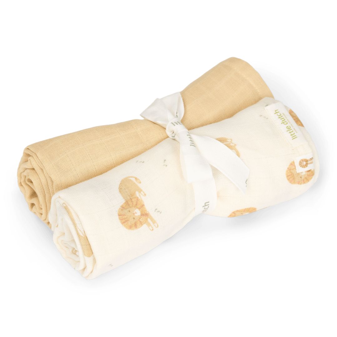 Little Dutch® Komplet 2 tetra pleničk Safari Leo